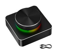 Volume Control Knob, Volume Adjuster, 2.36x2.36x1.1 Inches Wireless External Seven Lighting Modes Rgb Speaker Button, Audio Controller for Party Entertainment, Gamers, Pc Setup, Home, and Theater