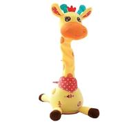 Volume Control Singing Dancing Giraffe Toy, Repeating Baby Toys,Light Plush Doll Repeat What You Say Baby Encourage Speech Toys Gifts and Home Decoration, Birthday Gifts for Kids Boys Girls (yellow)