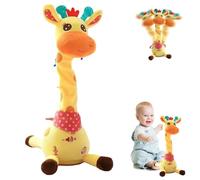 Volume Control Singing Dancing Giraffe Toy,Talking Recording Giraffe Toys,Light Baby Plush Doll Repeat What You Say Baby Encourage Speech Toy,Birthday Gifts for Kids 1 2 3 Year Old Boys Girls (1PCS)