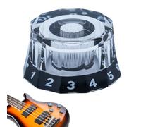Volume Control - Transparent Cover, Volume Control for LP Guitars, Replacement Metal for Amplifiers, Guitars, Mixers and Speakers | Durable Aluminium Control Knob Set for DIY Electronics