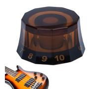 Volume Control - Transparent Cover, Volume Control for LP Guitars, Replacement Metal for Amplifiers, Guitars, Mixers and Speakers | Durable Aluminium Control Knob Set for DIY Electronics