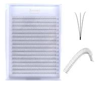 Volume Fans Eyelash Extensions 3D 4D 5D 6D 7D 8D 9D 10D 12D C D Curl Short Stem Premade Fan Lashes 0.07 8-15mm Natural Eyelash Large Tray (800fans-3d-0.07 Short Stem, 15mm, D Curl)