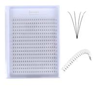 Volume Fans Eyelash Extensions 3D 4D 5D 6D 7D 8D 9D 10D 12D C D Curl Short Stem Premade Fan Lashes 0.07 8-15mm Natural Eyelash Large Tray (352fans-4d-0.07 Short Stem, 8mm, C Curl)