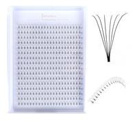 Volume Fans Eyelash Extensions 3D 4D 5D 6D 7D 8D 9D 10D 12D C D Curl Short Stem Premade Fan Lashes 0.07 8-15mm Natural Eyelash Large Tray (352fans-6d-0.07 Short Stem, 9mm, C Curl)