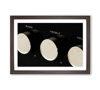 Volume Hi Fi Amp Bass Vol.2 Framed Print | A2 Walnut Framed Wall Art | Ready to Hang | Modern Animal Picture | Living Room Bedroom Lounge Office