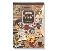 Volume Sticker- Paper set - 50 sheets - Mega set with lots of stickers and paper for bulletjounal, scrapbooking and making cards-Fluttering as Butterfly