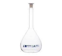 Volumetric Flask, 5000ml - Class A - 34/35 Polypropylene Stopper, Borosilicate Glass - Blue Graduation, Tolerance ±1.200 - Eisco Labs