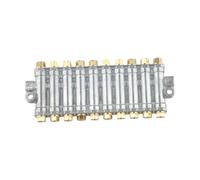 Volumetric Grease Distributor Valve for centralized Lubrication Systems | Zinc alloy and brass construction, available in 2 to 10 outlet positions, supplied without ferrule connector