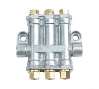 Volumetric Grease Oil Distributor Valve For Centralized Lubrication System Zinc Alloy Brass Separator With Indicator Rod For Injection Molding Machine Tools Silver And Yellow 2 To 10 Port(3 position)