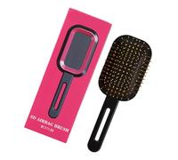 Volumising hair brush with air cushion base for gentle decoding and reduced pulling, suitable for all types of whole bristles, brush sensitive scalp