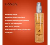 L'Anza Healing Volume Zero Weight Gel 200ml - Weightless, Alcohol-Free Gel for ultra-full hair, added texture and body, no build-up