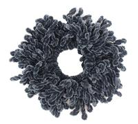 Volumising Scrunchie Velvet Big Hair Tie Bun Clip Hijab Scarf Volumizer Khaleeji (Grey)