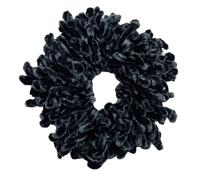 Volumising Velvet Scrunchie Plain Big Hair Tie Bun Clip Hijab Volumizer Scarf (Dark Grey)