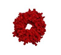 Volumising Velvet Scrunchie Plain Big Hair Tie Bun Clip Hijab Volumizer Scarf (Red)