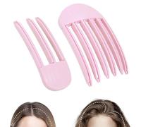 Volumizing Hair Clips, 2Pcs Hair Volume Clip for Fluffy Bangs, Easy High Crown Volume Tool for Women, No Crease Hair Root Lifting Clips for a Natural Puffy Lazy (Pink, Large)