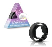 Volummi Black Hair Scrunchie, Innovative Ponytail Scrunchie for Visibly More Volume in the Ponytail, Strong Hold & Gentle on Hair, The Original Made in Germany [True Black XS for Very Thin Hair]