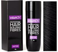 Volumon Professional Hair Building Fibres- Hair Loss Concealer- COTTON- 28g- Get Upto 30 Uses- CHOOSE FROM 8 HAIR SHADES COLOURS (Black)