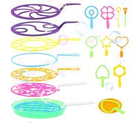 Volumoon 18pcs Large Bubble Wands Set, Bubble Wands for kids, Multiple Sizes Bubble Maker with Tray Big Bubble Wand, Large Bubble Wand Giant Bubble Wand, Outdoor Giant Bubble Wands Kit for Kids