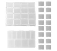 volumoon 2 Pack Snack Boxes, Snack Box with 16 Removable Compartments, Plastic Stackable Organizer Container with Adjustable Dividers, Clear Snack Storage Box for Travel, Picnic, Plane, School, Work