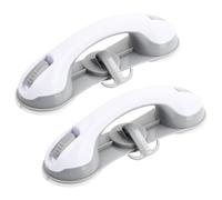 Volumoon 2 Pack Suction Grab Rails for Bathroom, No Drilling, Anti-Slip, Elderly Assist Bath Handle, Handrail for Shower Bathtubs, Mobility Aid Hand Rail Support Bar, for Elderly, Disability