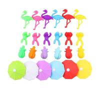 volumoon 24pcs Wine Glass Markers, drink markers, wine glass identifier, silicone wine glass markers, party wine glass markers for Champagne Flutes Cocktails for Home Bar Party Reception Decorations