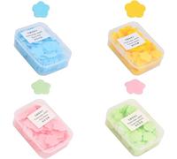 volumoon 4 Boxes Paper Soap Sheets,Disposable Travel Paper Soap Sheets,Mini Portable Soap Paper with Storage,Mini Scented Slice Sheets,Hand Paper Soap Flakes for Outdoor Washing Cleaning Hand Travel