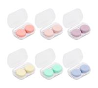 volumoon 6 Pack Contact Lens Cases, Portable Contact Lens Storage Box, Mini Eyes Lens Container, Contact Lens Removal Tool, Contact Lenses Holder Box with Left/Right Caps
