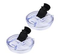 volumoon Cup Replacement Lids, Pack of 2 40 oz Leak-proof and Dustproof Tumbler Covers Cups, Plastic Travel Mug Lid, Leak-Proof, Travel Mug Lid with Straw Hole for Coffee Cups