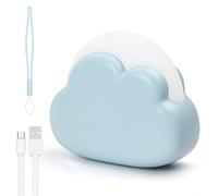 volumoon Cute Cloud Night Light, 1200mAh Rechargeable Plastic Night Light, 2-Color Portable Bedside Night Light for Kids Girls Boys Baby Newborn, Night Lamp for Bedroom Baby Feeding Travel (Blue)