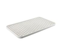 volumoon Dish Drainer with Drip Tray, 39x22.5cm White Drainer Tray,Draining Board with Drip Tray, Kitchen Drain Tray,Large Plastic Dish Drying Rack for Drying Dishes,Cup, Bowl,Plate, Fruit, Vegetables