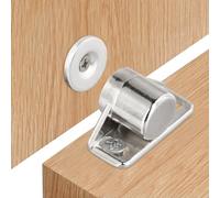 volumoon Door Magnetic Catch, Kitchen Magnet Push Catch Round, Push Door Closer Catches Latches Release, Cabinet Door Magnets for Cupboard, Wardrobe, Kitchen Furniture Hardware Fittings (Silver)