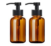 Volumoon Foaming Soap Dispenser, 2Pcs 400ml Liquid Soap Dispensers, Refillable and Durable, Glass Soap Dispenser Bottle with Pump, Hand Wash Dispenser for Bathroom, Kitchen, Offices