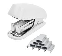 Volumoon Mini Stapler Set 26/6, Stapler Set, Small Stapler Small, Portable Stapler with 830 Staples, Manual Table Stapler with Staples for Schools Workplaces Families (White)
