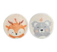 volumoon Pack of 2 Animal Seat Cushion for Kids,30cm Cute Cartoon Seat Cushion, Non Slip Seat Pads, Round Chair Cushion Pads, Cute Chair Pad,Plush Seat Pads for Children's Bedroom, Nursery, Home Decor