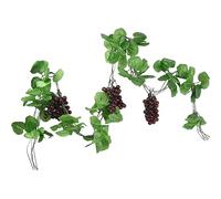 volumoon Pack of 5 Artificial Grape Vines with Grapes, Artificial Grape Decoration, Plastic Grape, Fake Grape Vines, for Christmas Party, Home, Garden Decoration, Shooting Props