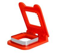 volumoon Sandwich Moulds, Square Sandwich Cutter, Stainless Steel Sandwich Cutter and Sealant for Lunch Box, Plastic Sandwich Cutter for Children's Lunch, Pocket Breads, Biscuits (Red)