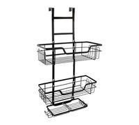 volumoon Shower Caddy, Shower Caddy Hanging 3 Tier, Stainless Steel Rustproof with Soap Dish, Over Door Shower Shelf, Shower Rack, for Shampoo and Shower Gel, Razor, Soap, Black