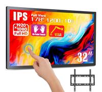 Volunna 32 inch Capacitive Multi-Touch Screen Industrial Monitor, Built-in Speakers, USB, VGA, DVI & HD-MI Ports,16:9 Display and 1920 x 1080P, Digital Signage Displays Player for Advertising