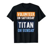 Volunteer on Saturday Titan on Sunday Nashville Football T-Shirt