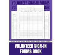 Volunteer Sign-in Sheet Book, Keep a Detailed Record of Volunteer Contributions With this Efficient logbook, Name, Job/Activity, Time, Address, Phone, Email / +158 Pages.