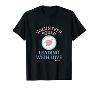 Volunteer Squad Leading with Love Heart Compass Graphic T-Shirt