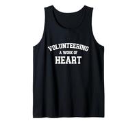 Volunteering A Work of Heart Volunteers' Week Vintage Quote Tank Top