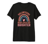 Volunteers Make Each Day Brighter Social Worker Volunteer Premium T-Shirt