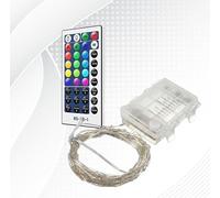 Volunx LED Battery Operated String Lights, 16 Colors Fairy Twinkle Lights with Remote Control, Timer Function, Multi Color Changing for Bedroom, Party, Wedding, Christmas Decor (5m / 50LED)