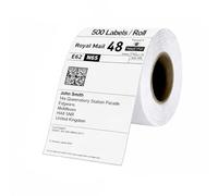 Volunx Thermal Shipping Labels Roll, 4x6 Inch, 500 Labels, 100x150mm, Strong Adhesive, Waterproof, BPA-Free, Compatible with Zebra, Dymo 4XL, Rollo, MUNBYN (1 Roll - 500 Labels)