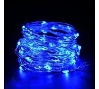 Volunx USB Fairy Lights Blue 2/5/10m Copper USB Plug in, String Light 8 Modes Copper Wire String Lights Remote Timer, Twinkle Firefly Bedroom Party Night Room Decorations Xmas (10m / 100LED)