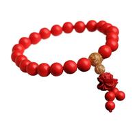VOLURE Thoughtful Gift,Cinnabar Amulet Red Pixiu Bracelet Money Bag Fish Lotus Cinnabar Chakra Balancing Beaded Bracelet Crystal Attract Money Good Luck (Color : 6) (Color : 8) Cinnabar, One Size