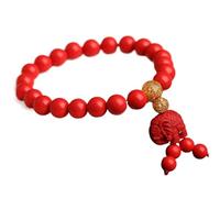 VOLURE Thoughtful Gift,Cinnabar Amulet Red Pixiu Bracelet Money Bag Fish Lotus Cinnabar Chakra Balancing Beaded Bracelet Crystal Attract Money Good Luck (Color : 6) (Color : 8) Cinnabar, One Size