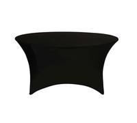 VOLURE Washable Fitted Spandex Table Cloth, Pack of 2 4-8ft Round Spandex Stretch Table Covers Multicolor(Black,DIA 约10.16cm)