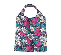VOLURE Washable Grocery Shopping Bags, 5 Pcs Foldable Polyester Reusable Shopping Tote Bags Multicolor(Color 2)